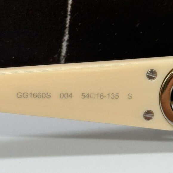 NEW GG1660S 004 GUCCI SHINY IVORY WOMEN GUCCI SUNGLASSES main image 4